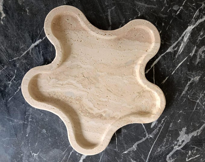 travertine elegant snack bowl