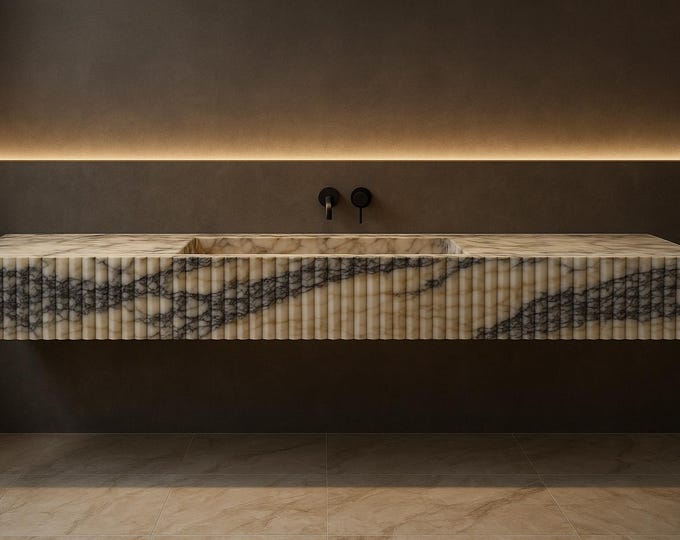 elegant viole marble sink colorant