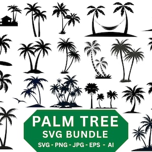 Palm Tree SVG Bundle,Beach Life Svg,Palm Tree Clipart,Summer PNG Cut Files for Cricut,Palm Tree Silhouette,Laser and Sublimatiation,Digital.