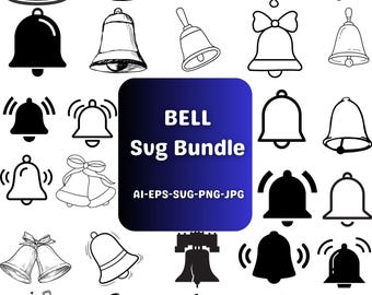 Christmas Bells SVG Bundle, Holiday Clipart (Digital Download)