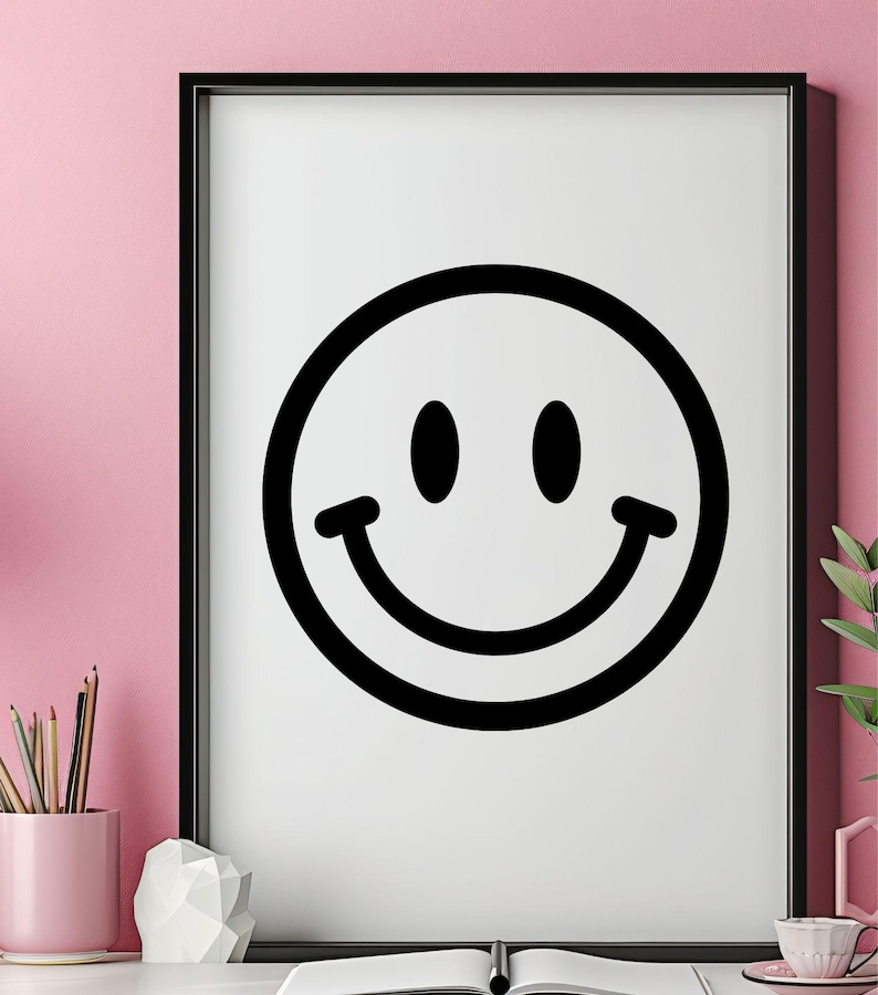 Smiley Face SVG Clipart, Emoji Cut File (ai, Eps, Svg, Png, Jpg) - Etsy