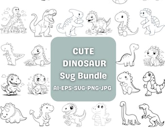 Dinosaur SVG bundle, cute dinosaur, dinosaur clipart, Kids Dinosaur, kawaii dinosaur, Designs Dinosaur SVG - Dinosaur PNG Clipart Dinosaur.