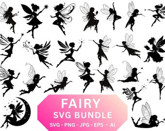 Fairy SVG Bundle | Silhouette & Vector Graphics | Digital Download