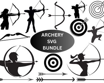 Archery SVG Bundle: Bow and Arrow Vector Graphics (Digital Files)