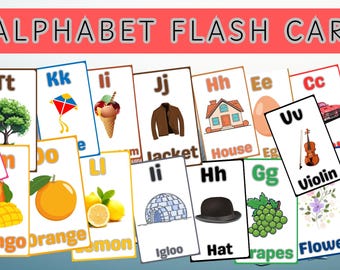 Animal ABC Flash Cards | Printable Alphabet for Nursery Decor (Digital Download)