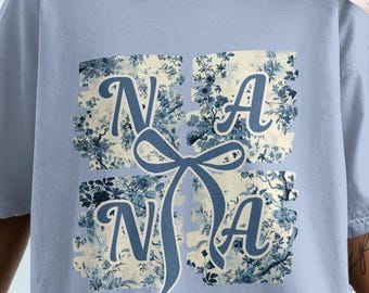 Camiseta con lazo coqueto para abuela, regalo para abuela, camiseta con estampado de toile, regalo de cumpleaños para abuela, regalo para el Día de la Madre, camiseta con el amor de la abuela