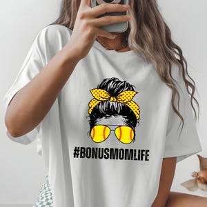 Bonus Mom Life T-Shirt, Funny Bonus Mom Tee, Gift for Stepmom, Mothers Day Gift, Trendy Bonus Mom Shirt, Cool Stepmom Top, Bonus Mom Life