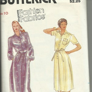 Vintage 1970s BUTTERICK Pattern 3610 - VERIFIED COMPLETE - Misses&#39; Shirt Dress - Size 10