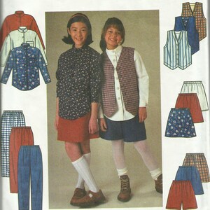Vintage 1996  SIMPLICITY Pattern 7361  - Girl&#39;s Wardrobe Pieces  - UNCUT & Factory FOLDED - Girls&#39; Size 12,14