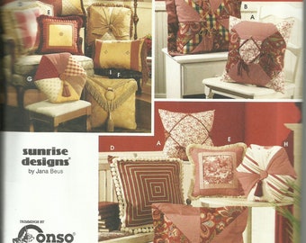 SIMPLICITY Muster 5605 - Sunrise Designs by Jana Beus 10 Tolle Kissen - Originalpreis 14,95