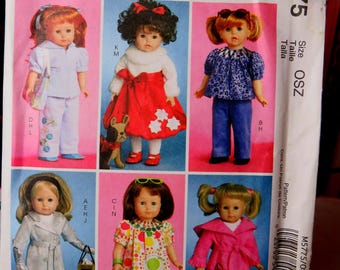 2008 McCALL&#39;s Pattern M5775 - Crafts - 18&quot; Doll Clothes and Dog - UNCUT & Factory FOLDED
