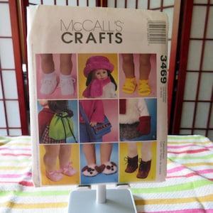 Vintage 2001 McCALL&#39;s 3469- Crafts - 18&quot; Doll Accessories - UNCUT & Factory FOLDED