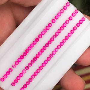 Natürliche kalibrierte Größe Codit Pink Topaz Lot 75 Stk runde Form 3 MM 10.05Cts