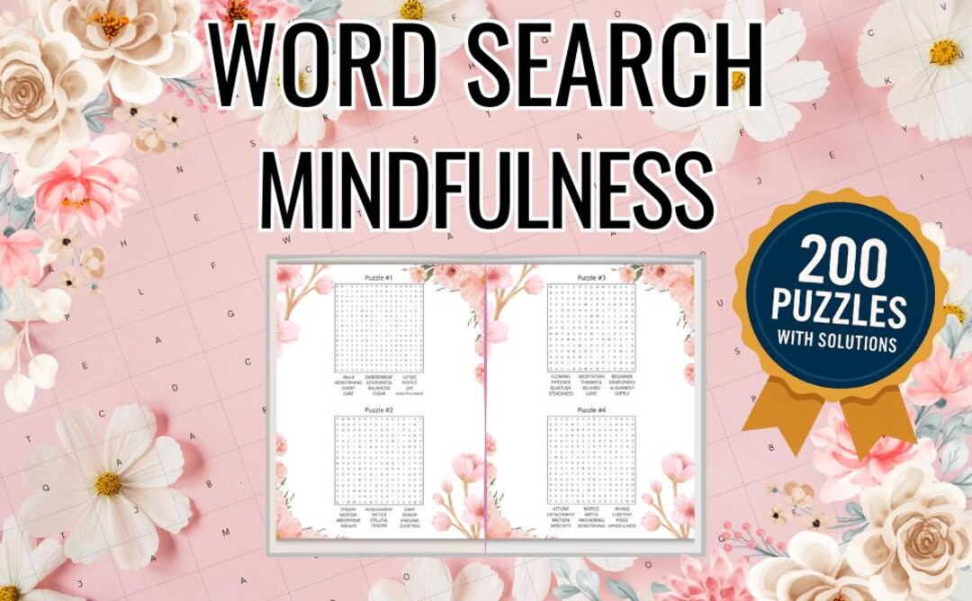 Mindfulness Word Search Puzzles: 200 Calming Activities (digital ...