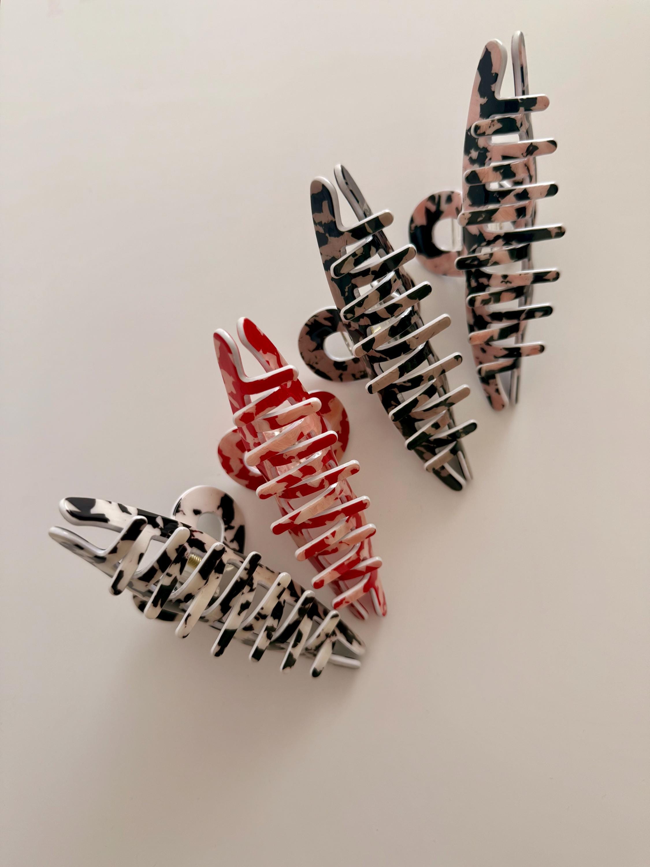 べっ甲風ヘアクリップ：大きめフレンチヘアクリップ（11.5cm） - Etsy 日本