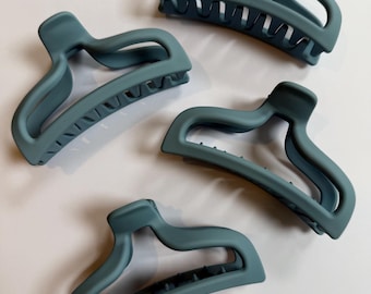 Pale Blue Arched Hair Clamp: Recycled Plastic, Medium 9cm