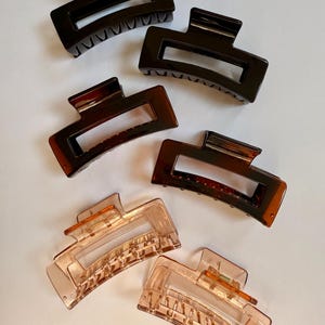 Rectangular Open Shape Hair Clamp Medium Size 8cm | Hair Accessories | Hair Clamps | Perfect for Bridal Party & Gift Giving