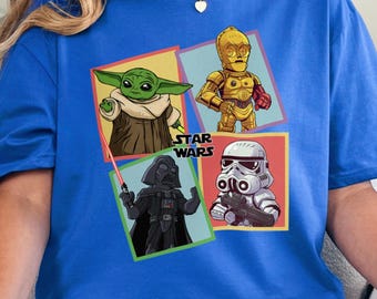 Star Wars Characters Shirt, Star Wars Shirt, Star Wars, Disney Star Wars, Star Wars Yoda, 351264
