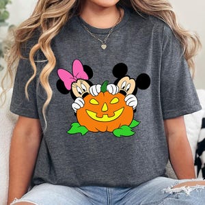 Disney Mickey Minnie Pumpkin Jack O Lantern Shirt, Mickey's Not So Scary Party Costume Tee, Disney Spooky Halloween Shirt 353590