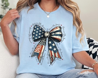 Coquette 4th of July Shirt, Coquette USA Flag Shirt, American Flag Shirt, 4th July Party Shirt, American Shirts, Trendy Summer Shirts 353220