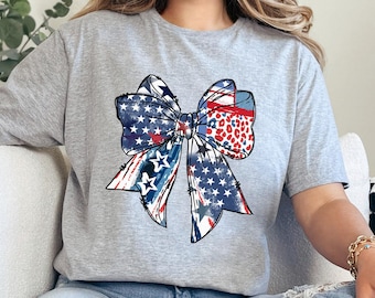 Coquette 4th of July Shirt, Coquette USA Flag Shirt, American Flag Shirt, 4th July Party Shirt, American Shirts, Trendy Summer Shirts 353210