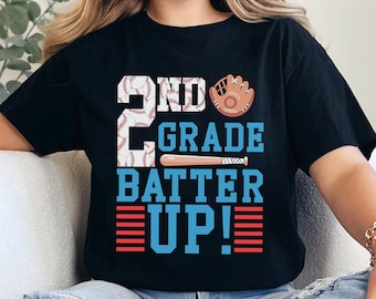 Batter Up School Grades Shirt, Baseball School Shirt, Back To School Shirt, School Grade Tee, First Day Of School Shirt 353450