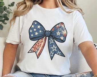 Coquette 4th of July Shirt, Coquette USA Flag Shirt, American Flag Shirt, 4th July Party Shirt, American Shirts, Trendy Summer Shirts 353227