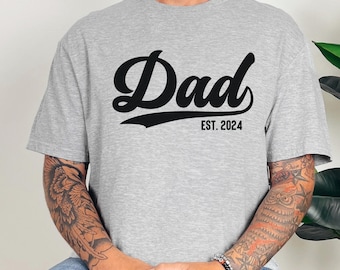 Custom Dad Est Shirt, Personalized Dad Shirt, Pregnancy Announcement for Dad, Gift for Dad, Father's Day Shirt, New Dad Shirt 352994