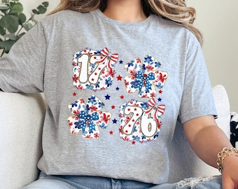 1776 Coquette 4th of July Shirt, Coquette USA Flag Shirt, American Flag Shirt, 4th July Party Shirt, American Shirts,Patriotic Shirts 353209