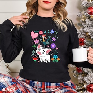 Hei Hei And Pua Moana Sweatshirt, Disney Moana Sweatshirt, Disney Hei Hei Sweatshirt, Disney Pua Sweatshirt, Disney Pua Hoodie, 351736