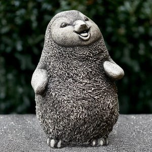 Realistic penguin statue Cement bird decoration Outdoor penguin sculpture Stone winter ornament Front door figurine Penguin lover gift