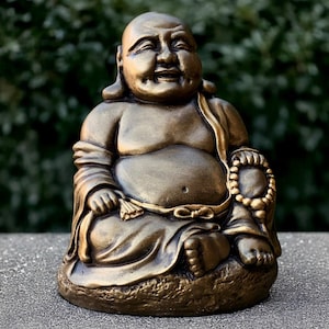Concrete Buddha figurine Large Buddha sculpture Stone sitting Buddha statue Tradition decoration Zen garden ornament Buddha lover gift