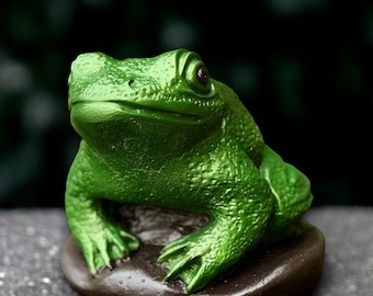 Large Stone Frog Statue - Japanese Garden Decor & Lucky Charm - Etsy