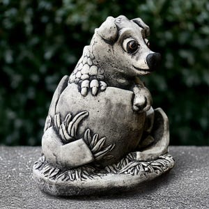 Fantasy dragon statue Concrete cute dragon figurine Cement animal sculpture Stone animal decoration Dragon lover gift Handmade dragon art