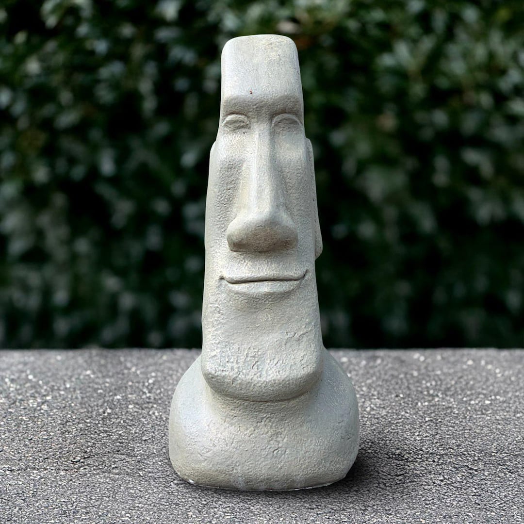 Stone Moai Head Sculpture Concrete Easter Island Statue Outdoor Head ...