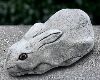 Outdoor bunny sculpture Concrete rabbit statue Cement pet decoration Stone animal ornament Bunny lover gift Handmade rabbit decor Yard art