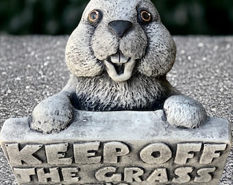 Funny rabbit sculpture Concrete bunny statue Outdoor animal figurine Handmade rabbit Bunny lover gift Garden and home decoration Yard art