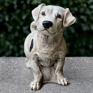 Large Labrador sculpture Concrete dog figurine Stone memorial Labrador statue Memorial Labrador ornament Handmade dog art Dog lover gift