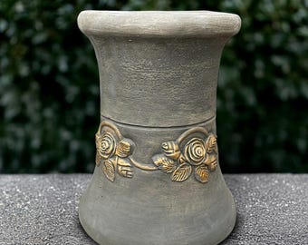 Steinsockelstatue Beton Gartensockelständer Zementsäule Skulptur Outdoor-Basis für Statuen Handgemachter Sockeldekor Liebhabergeschenk