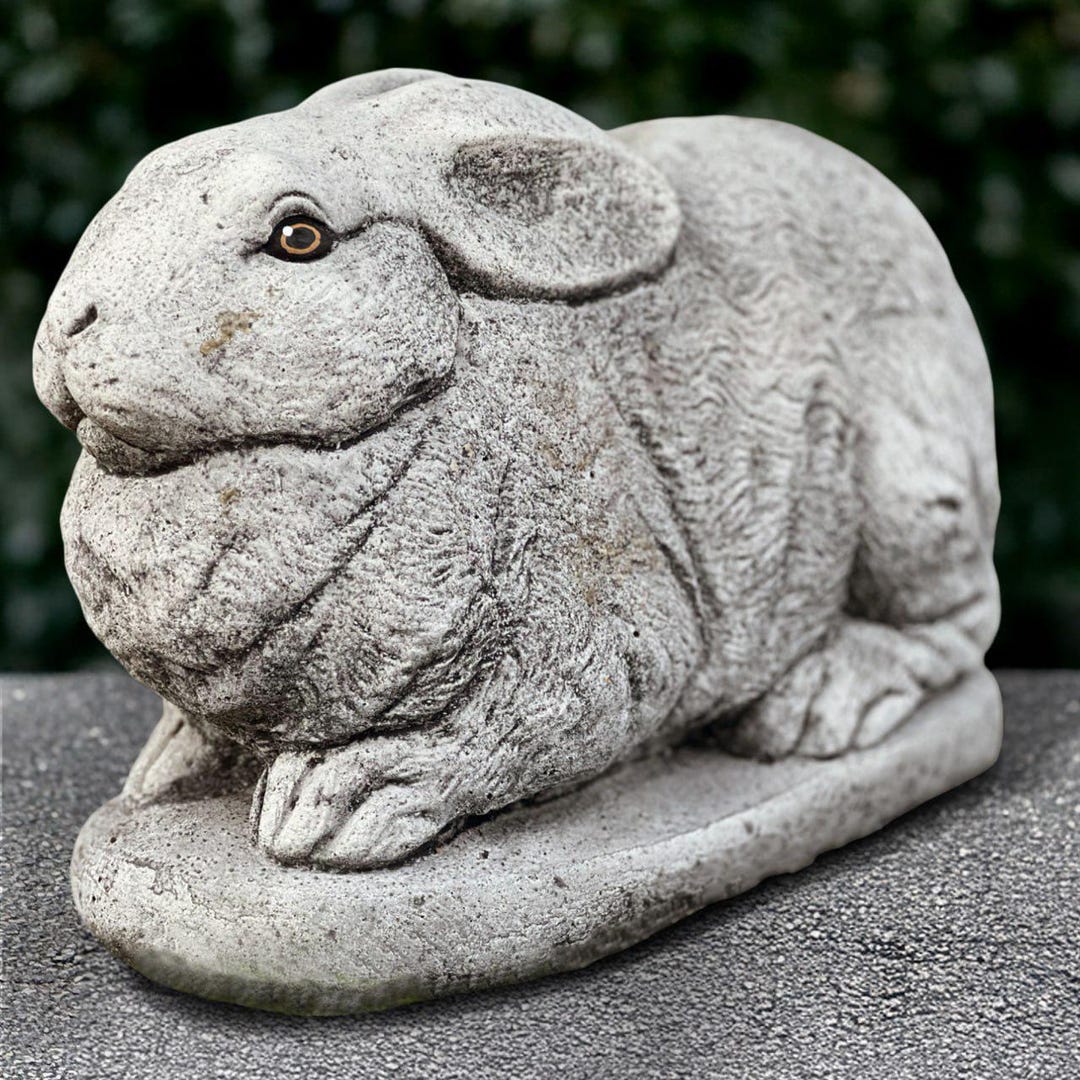 Unique Rabbit Statue Concrete Bunny Sculpture Outdoor Pet Decoration ...