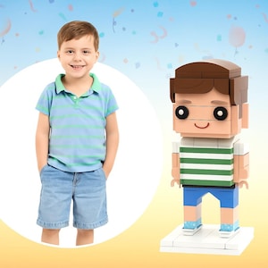 Custom Brick Figures -  3D Preview Personalized Photo Brick - Create Your Own Small Particle Block - Mini Figure Gift Couple Mini Figure