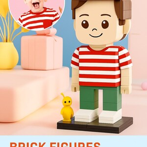3D Preview Personalized Photo Brick - Create Your Own Small Particle Block - Mini Figure Gift Single Mini Figure -