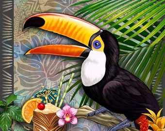 Tiki Toco Toucan Fine Art Print