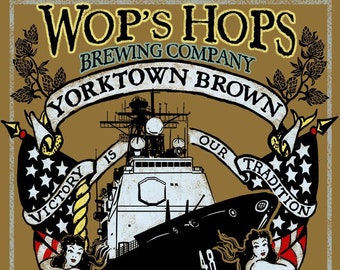 Wop' Hops Brewing Company Yorktown Brown Fine Art Print