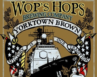 Wop&#39; Hops Brewing Company Yorktown Brown Fine Art Print