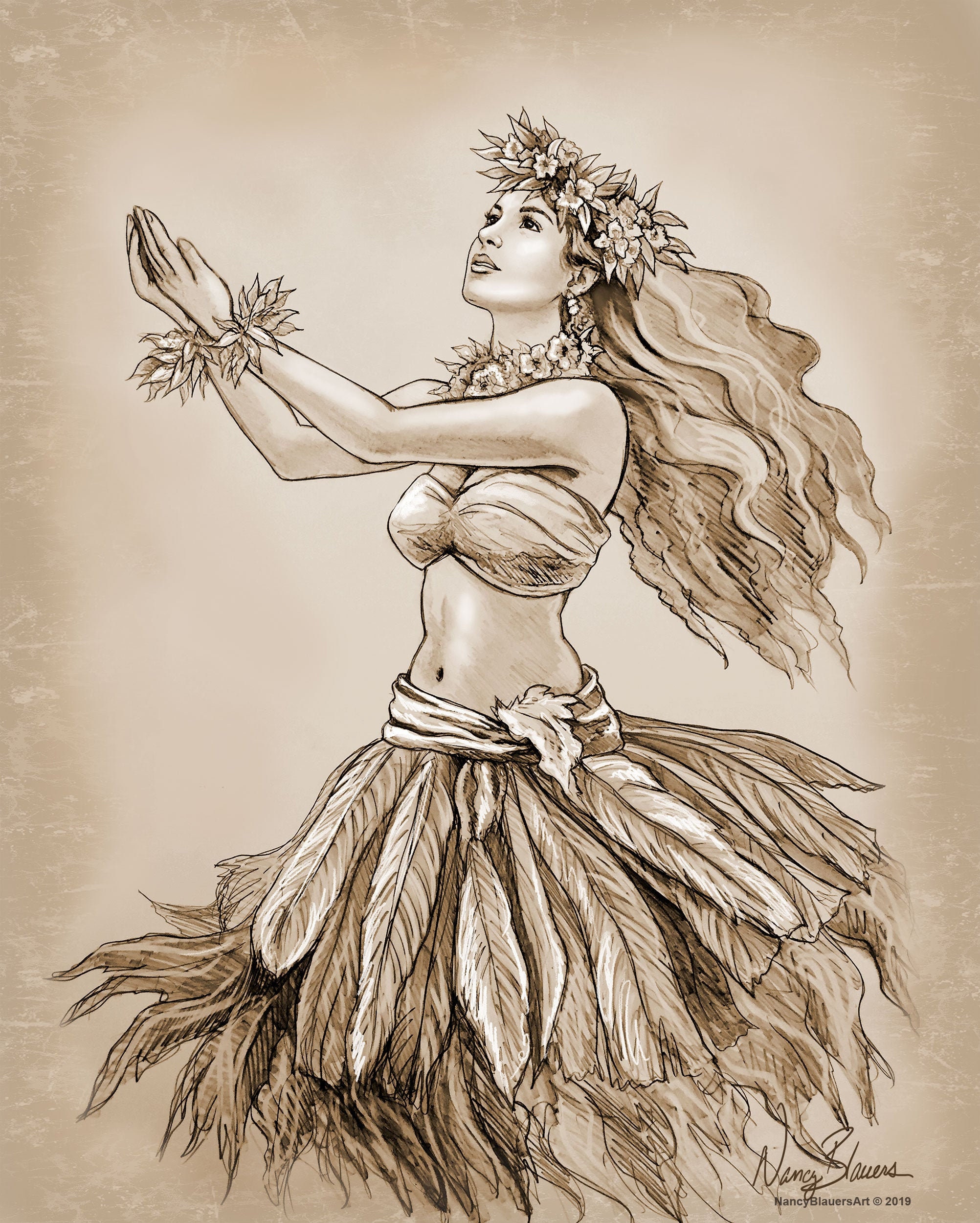 Lovely Hula Hands, Fine Art Print - Etsy
