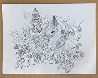 Dibujo original de Margaritaville &quot;Tartas de frutas&quot;