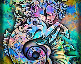 Hippocampus 2 Full Body (Seahorse), Fine Art Print