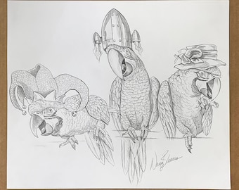 Dibujo original de Margaritaville &quot;Bosquejo del personaje de Fruitcakes&quot;