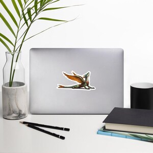 Autocollant représentant un dragon égyptien dans un chien tourné vers le haut, décoration de yoga lunatique découpée dans un baiser, cadeau idéal pour les yogis !